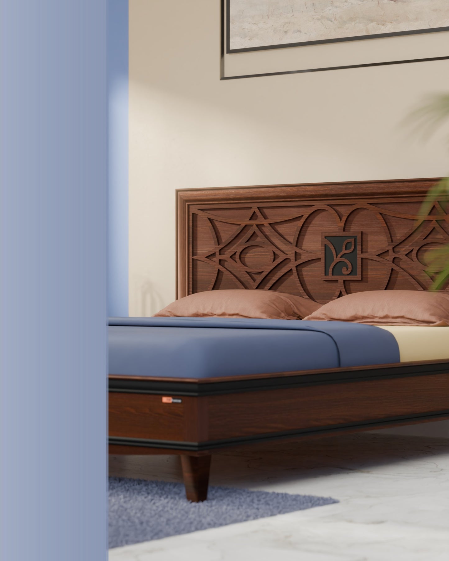 Wooden king Bed- 332